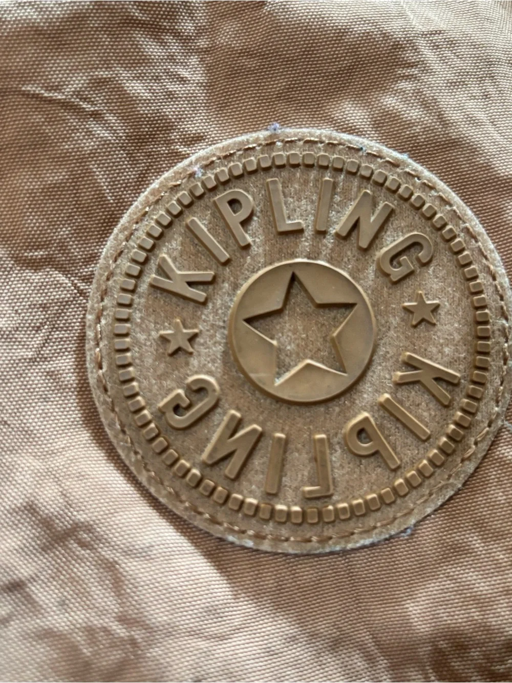 Kipling Dusty Tan Messenger Bag with Black Strap